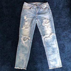 Distressed Bootcut Jeans